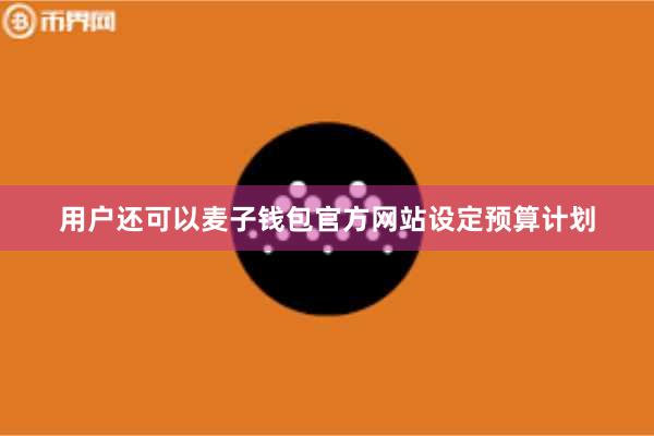 用户还可以麦子钱包官方网站设定预算计划